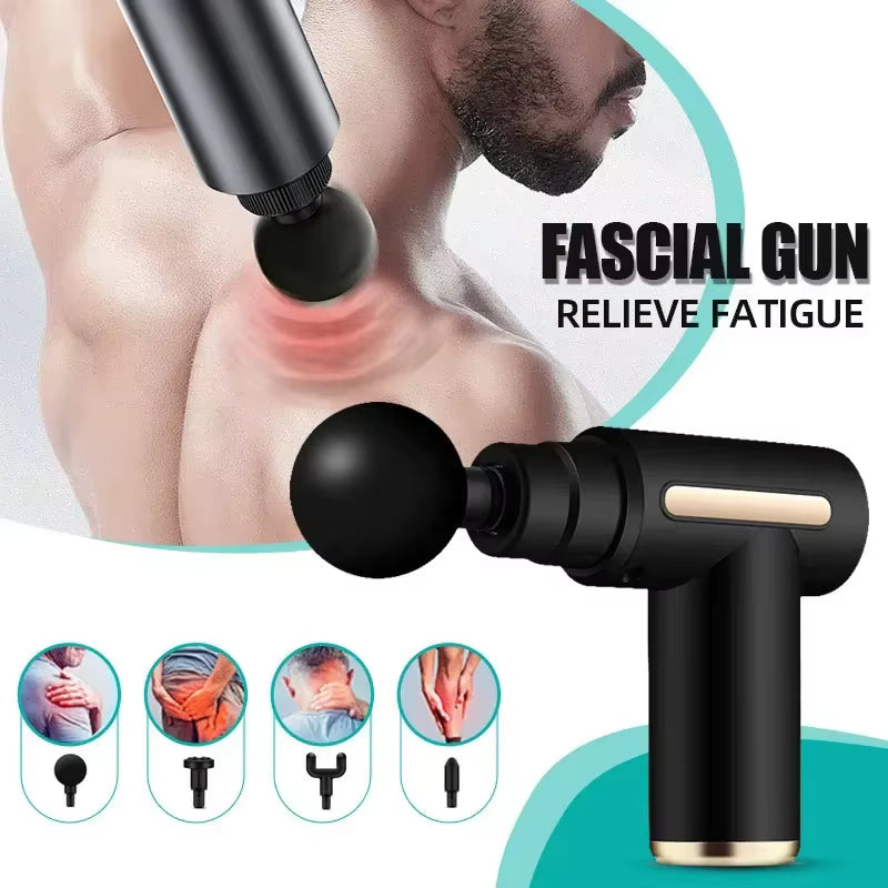 2025 Portable Fascia Gun Deep Tissue Massage Mini Lightweight and Adjustable Speed Massage Equipment Suitable for the Whole Body